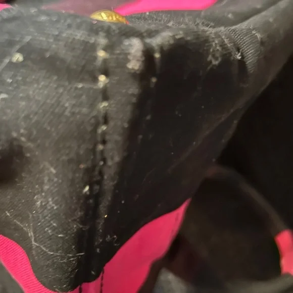Prada Black and Pink Tote Bag Canapa Large.  Rare and Beautiful - Picture 7 of 14